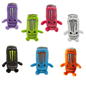 Multicolor Monster Energy Drink Can Simulation Plush Toy Soft Stuffed Doll Figure Desktop Home Ornament Kids Collectible Gift