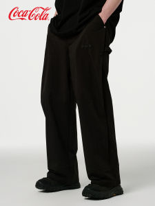 Coca-Cola | Patchwork Button Stud Print Straight Loose Casual Pants