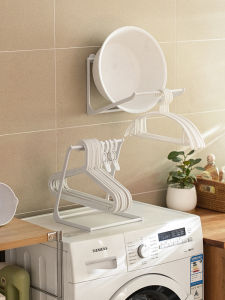 Multi-Functional Plastic Clothes Hanger Organizer for Balcony No Drilling Required Space Saving Desktop Drying Rack Holder