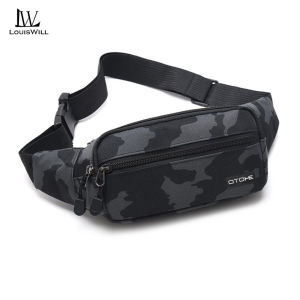 LouisWill Sports Waist Bag Fashion Men Bag Men Chest Bag Shoulder Bag Sports Bag Waterproof Oxford Running Bag Portable Gym Bag for Running Cycling Hiking Walking