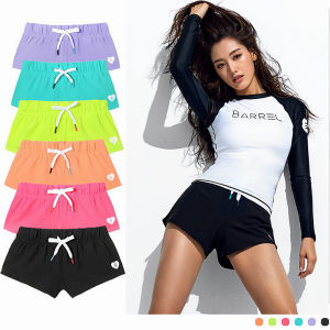 Sports Running Fitness Beach Pants Womens Shorts Surfing Quick-Drying Breathable 3-Point Pants Seaside Holiday Hot Spring Swimming Pants