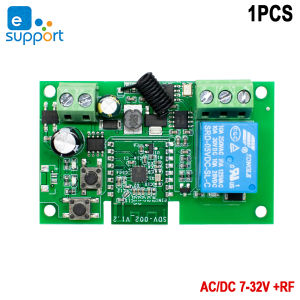 Ewelink 1CH DC 12V 7-32V AC 220V 85-250V 2200W Smart Remote Control Wireless Smart Wifi Switch Module RF Receiver 10A wifi Relay