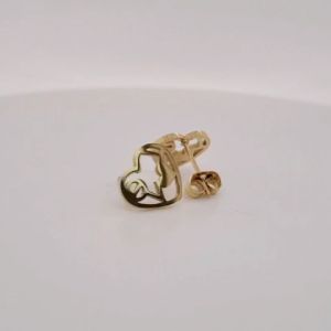 Blief Plus+ QPP Heart Earring QPP Ear Piercing Earrings Classic 24 Karat Gold or Medical Grade Stainless Steel Subang