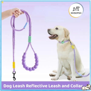SKISOPGO Pet Dog Traction Rope Leash Outdoor Walk Adjustable Multi Purpose Pet Dog Leash Collar for Medium Large Dog