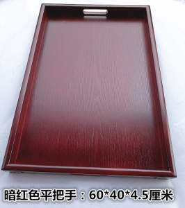 Large Rectangular Wooden Plate for Roast Lamb Black Solid Wood Hotel Spa Plate European Style Flat Dish Handmade Chinese Origin
