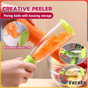 Vacaka Multi-functional Stainless Steel Creative Peeler With Garbage Container For Peeling fruits and vegetables