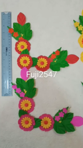 (แพค10มุม)ดอกไม้กระดาษสา และกระดาษโปสเตอร์สี มุมบร์อด ขนาดมุม20 ซม. แต่ละแบบมี5สี ราคา119บาท /10 ชิ้น