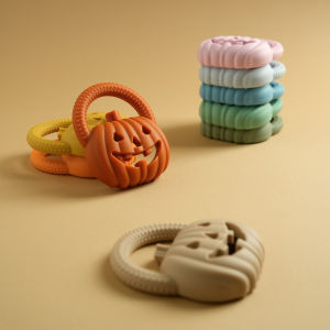 Color Kids 1PCS Silicone Pumpkin Teether Toy 0-12M Baby Chewing Toy Food Grade Safe Sensory Infant Teething Toy Baby Stuff