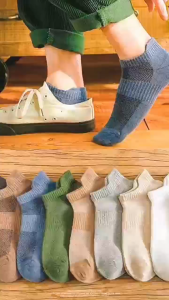 [Little B House] Men Cotton Ankle Socks Sports Running Breathable Socks Men 男短袜 Stokin Lelaki Pendek - SK27