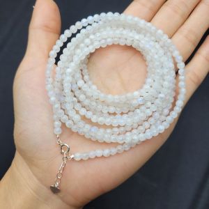 Chuỗi Nhí Quấn Moonstonee 9V Móc Ag Freesize - Phong Thủy TUDO