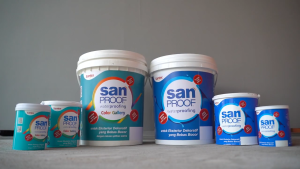 SAN PROOF WATER PROOFING 4 KG VARIAN WARNA PUTIH MERAH DAN ABU-ABU