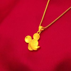 Kalung Kartun Mickey Mouse Jepang dan Korea Golden Mouse Kalung Rantai