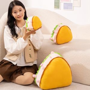 JOJO CASTLE Cartoon Sandwich Pig Plush Toy Soft Plush Pink Bread Pig Pillow Room Sofa Decoration Kawaii Cushion Christmas Birthday Gift