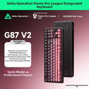 MCHOSE | Customizable Gasket-structured Wireless Tri-mode Mechanical Gaming Office Keyboard 87 Keys