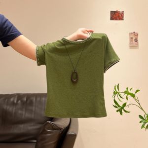 V.C.I | Flattering Green Crew Neck Short Sleeve T-Shirt