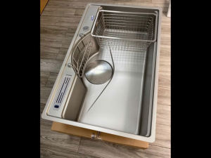 Chậu rửa bếp inox Eurogold EUD27848GA SUS 304 lắp âm bàn kích thước lớn thiết kế hiện đại
