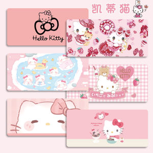 Kitty Cat HelloKitty Large Size Three Lillies Cartoon Anime Ins Style Computer Keyboard Mouse Pad Cute Desk Mat Accessories