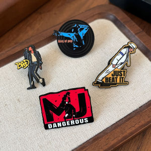 Bandai | Michael Jackson Memorial Badge Rock Star Surrounding Brooch Coating Clothing Accessories Metal Pin