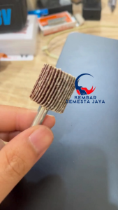 MOLLAR Amplas Kipas Tuner 25 x 25 mm No. 80 Tangkai Mata Bor Gerinda Flap Wheel Fan Grinder AS 6 MM