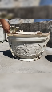Khuôn đúc chậu cảnh tròn 50 và chân đôn (khuôn ABS có lòng trong đầy đủ)