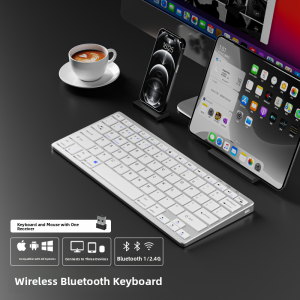 EWEADN | Wireless Bluetooth Rechargeable Portable Ultra-thin Keyboard Mouse Set