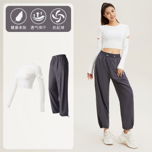 ชุดโยคะแขนยาวสำหรับผู้หญิง ชุดออกกำลังกาย Pilates ฤดูใบไม้ร่วง/ฤดูหนาว ชุดออกกำลังกายสำหรับวิ่ง ชุดออกกำลังกายสตรี ชุดโยคะสตรี