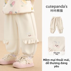 CUTEPANDAS | Quần Knit Dành Cho Bé Gái Có Nơ Mùa Thu Và Xuân