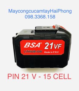 Pin Sạc 21V - 15 cell cho máy khoan mài .... Khoảng cách 2 cực 24 mm. Chân pin ngàm Mod.2017