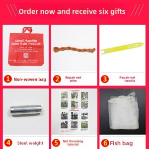 Traditional Handmade Hand-Thrown Fishing Net Ancient Style Fishing Tool Pure Handwoven Easy to Throw Catch Fish Net for Camping Travel