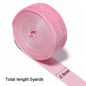 5-10yards/lot 6/10/15/20/25/32/38mm Deep Pink Single Face Velvet Ribbon Flocking Webbing For Gift Wrapping Wedding Party Decor