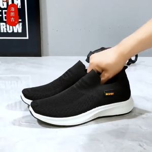 Mens Running Shoes Non-slip Mid-cut Sneaker Rubber Sport Shoes For Men Size 40 To 45