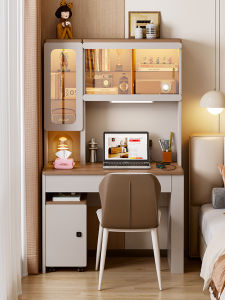 YANGYING | Bedroom Desk with Bookshelf Minimalist Home Study Desk
