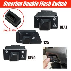 1PC Practical Motorcycle Turn Light Signal Steering Double Flash Switch With Emergency Button Start