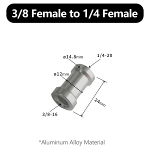 Bộ Chuyển Đổi Vít Ren 1/4 "sang 3/8" Cho Máy Ảnh Hành Động GoPro - Giá Đỡ Hợp Kim Nhôm Cho Chân Máy Đèn Flash Giá Đỡ Đèn