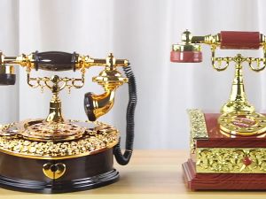 Eyre Kotak musik telepon retro mewah kotak musik kotak musik kotak perhiasan ornamen alat peraga fotografi