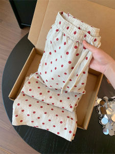 LTST | Vintage Dots High Waist Loose Straight Leg Trousers