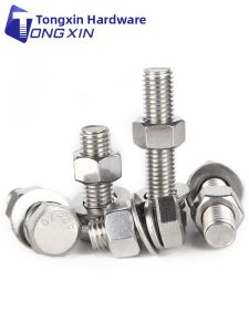 Complete Set 304 Stainless Steel External Hexagonal Screws & Bolts