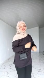 Kaos Polos Wanita Lengan Panjang RIB Bawah Oval Slimfit Sampai BB 100Kg Atasan Perempuan Lucu