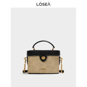 New Chinese Style Box Pattern Shoulder Bag Womens Handbag Losea Embossed Cloud Design Soft PU Leather Small Size Casual Bag