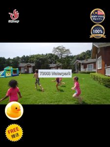 Waterpark Children Slide Jumping Bed Pool Trampoline Playground Gelongsor Air Kolam Mainan Lompat Budak 73003