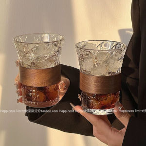 Ins Style Hand-Poured Coffee Cup Heat Resistant Glass Water Tea Brewing Cup Ear Hanging Design Modern Minimalist Aesthetic