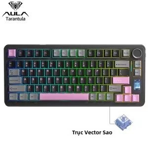 AULA | Bàn Phím Cơ AULA S75 Pro 75% RGB Không Dây Ba Chế Độ Hot-swap Chơi Game Có Núm Điều Khiển Màn Hình LED Dành Cho Máy Tính Để Bàn & Laptop