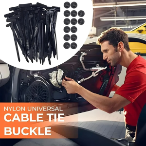 10/20/30/50pcs Nylon Zip Ties Universal Cable Tie Buckle One-Button Fastening Push Pin Retainer Clips for Car Models Adjustable