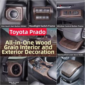 XUNYANGLOU | Bảng Trang Trí Nội Thất Toyota Prado 24-26 & LC250 Thiết Kế Vân Gỗ Sồi