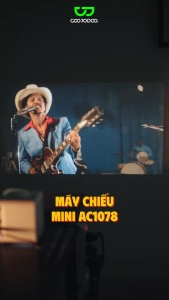 Máy chiếu Mini GOOJODOQ Độ phân giải cao 720P 2.4G + 5G WiFi băng tần kép Thích hợp cho các cảnh khác nhau