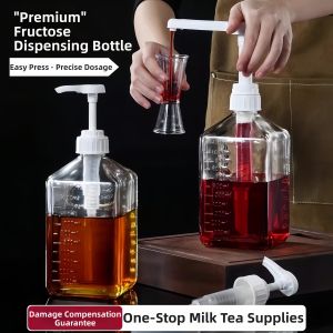 ZHENMIAO | Commercial Press Squeeze Syrup Bottle Glass