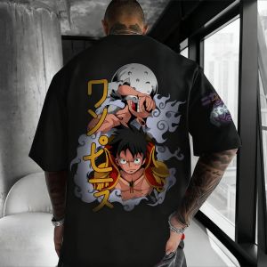 One Piece Luffy And Zoro Printed Cotton Short-sleeved American-style Loose Sporty Round-neck T-shirts For Men And Womenins