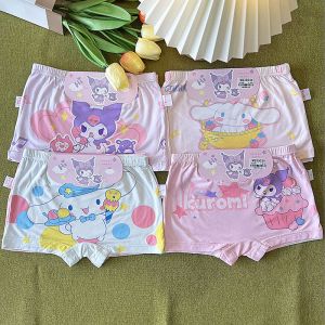 Sanrio Girls Briefs Flat Angle Modal Cartoon Thin Summer Childrens Shorts Breathable Underwear for Girls Antibacterial Home Use