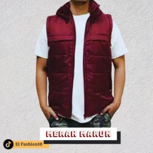 Rompi Motor Pria Dewasa populer Jaket pelindung dada Polos Parasut komunitas Jumbo Casual driver