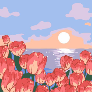 RUOPOTY Sơn Động Vật Bằng Số Bộ Có Khung Sơ Khai Cấp Hình Ảnh Chó Vẽ Màu Sắc Theo Số Lượng Trang Trí Nhà Phong Cách Hiện Đại Vải Lanh